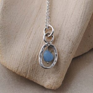 Colgante Gota Aguamarina