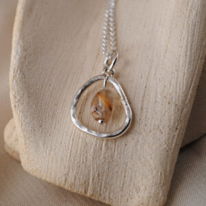 Colgante Gota Cuarzo Rutilado